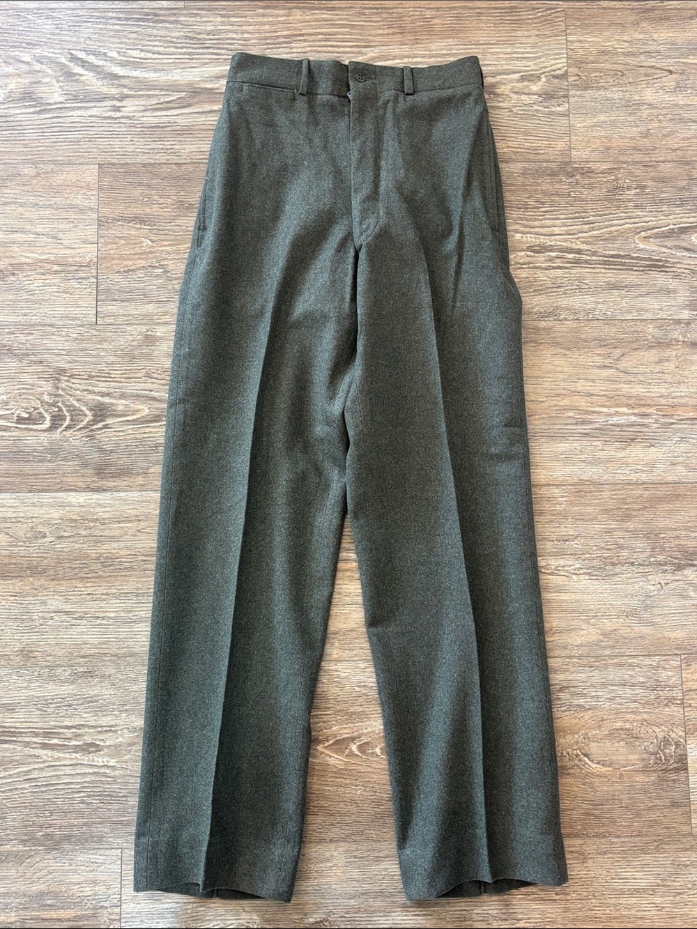 Vintage 1950s Military Dress Pants in Kersey Green Flawless Condition